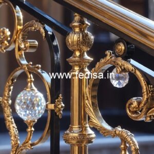 Elegant Brass Crystal Railings for Staircase Decor CR-1402