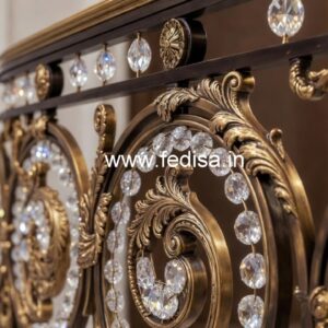 Elegant Brass Crystal Railings for Modern Homes CR-1406