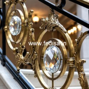Stylish Brass Crystal Railings for Decor CR-1407