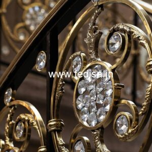 Designer Brass Crystal Railings for Architecture CR-1409