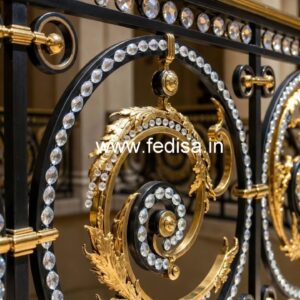 Elegant Brass Crystal Railings for Home Interiors CR-1410