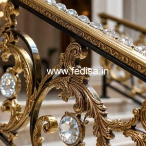 Luxury Brass Crystal Railing Design Ideas for Modern Homes CR-1412