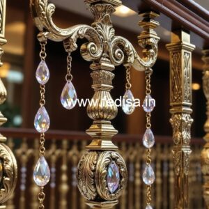 Premium Brass Crystal Railing for Luxury Interiors CR-1414
