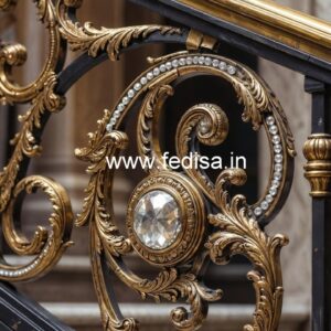 Classic Brass Crystal Railing Design Styles CR-1417
