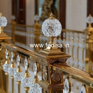 Golden Finish Brass Crystal Railings CR-1420