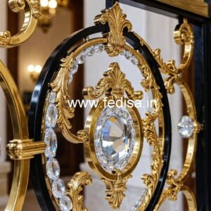 Custom Brass Crystal Railing Designs CR-1421