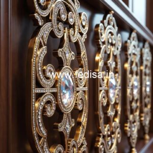 Elegant Staircase Brass Crystal Designs CR-1431