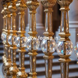 Elegant Brass Crystal Railings for Staircase CR-1437