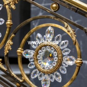 Premium Brass Crystal Railing for Home Decor CR-1440
