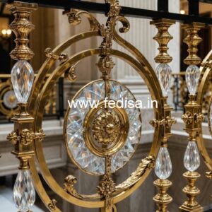 Luxury Stair Railings with Brass Crystal CR-1441