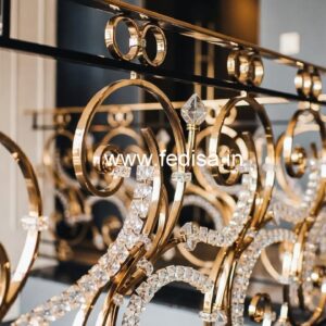 Stylish Brass Crystal Railings with Marble CR-1443
