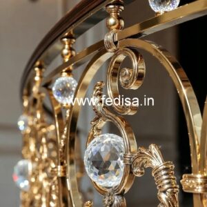 Premium Brass Crystal Railings for Modern Homes CR-1447