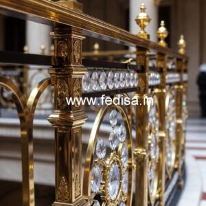 Luxury Brass Crystal Railings for Interior Design CR-1451