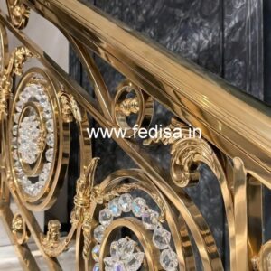 Elegant Brass Crystal Railings for Design CR-1458