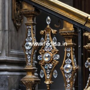 Elegant Brass Crystal Railings for Decor CR-1464
