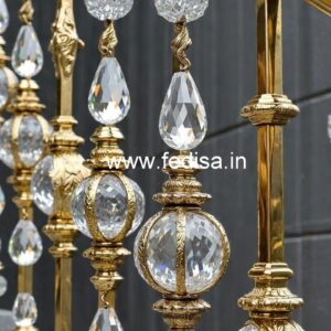 Stylish Brass Crystal Railings for Apartments CR-1474