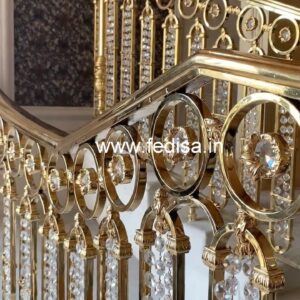 Premium Brass Crystal Railings for Interior Design CR-1477