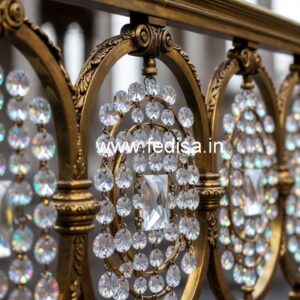 Elegant Brass Crystal Railings for Luxury Interiors CR-1480