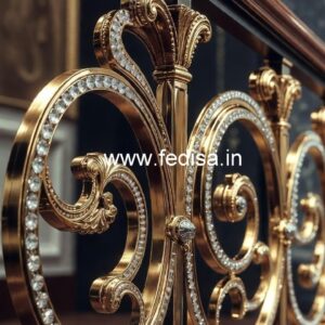 Designer Brass Crystal Railings for Home Decor CR-1485