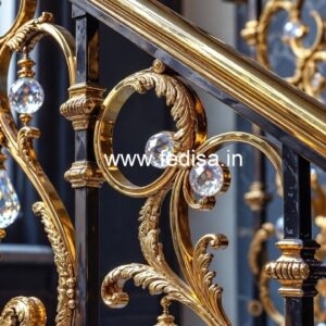 Luxury Brass Crystal Railings for Staircases CR-1489