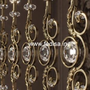 Elegant Brass Crystal Railings for Modern Interiors CR-1492