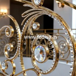 Best Brass Crystal Railing Ideas for Luxury Homes CR-1493
