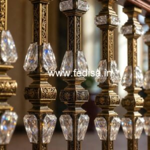Top Brass Crystal Staircase Designs for Interiors CR-1494