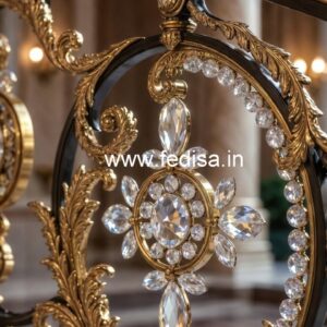 Elegant Brass Crystal Railings for Luxury Living CR-1496