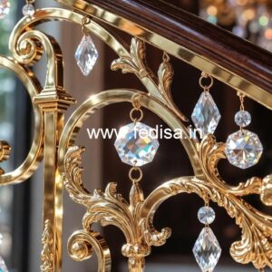 Unique Brass Crystal Railings for Modern Design CR-1503