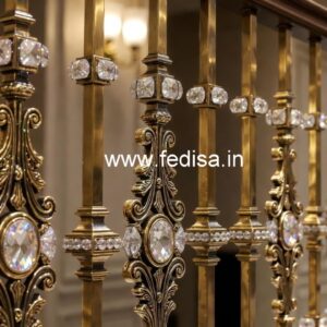 Designer Brass Crystal Railings for Dream Homes CR-1511