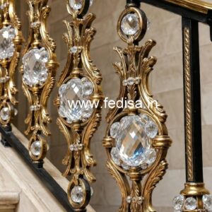Classic Brass Crystal Railing Styles CR-1526