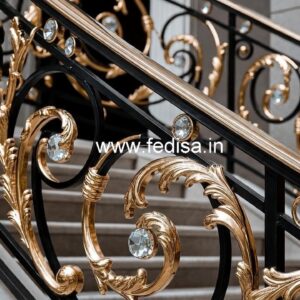 Royal Brass Crystal Staircase Railing Designs CR-1529