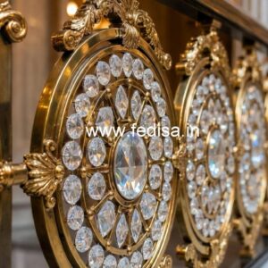 Beautiful Brass Crystal Stair Railings CR-1544