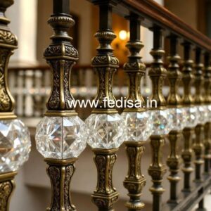 Brass Crystal Railing for Duplex Homes CR-1549