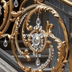 High-End Staircase Brass Crystal Designs CR-1550