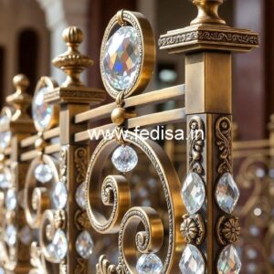 Brass Crystal Railings for Modern Villas CR-1553