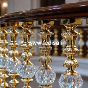 Stylish Brass Crystal Stair Railings CR-1554