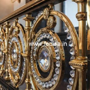 Luxury Brass Railings with Crystal Detailing CR-1557