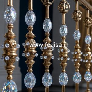 Premium Brass Crystal Railings for Hotels CR-1560