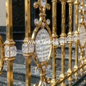 Modern Glass Brass Crystal Railings CR-1569