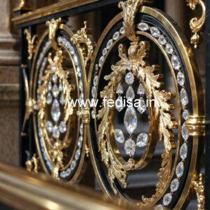 Stylish Staircase Brass Crystal Designs CR-1570