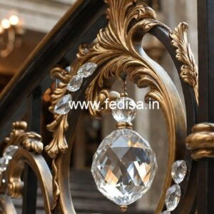 Modern Royal Brass Crystal Railings CR-1577