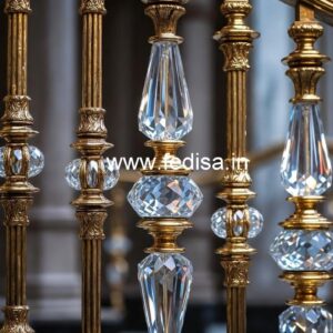 Brass Crystal Staircase with LED Lights CR-1578