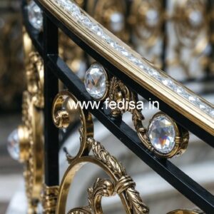 Decorative Crystal Brass Railings CR-1579