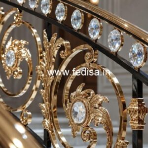 Brass Crystal Railings for Staircases CR-1584