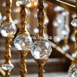 Elegant Home Decor Brass Crystal Railings CR-1589