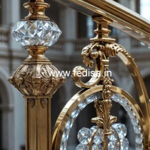 Brass Crystal Railings for Villas CR-1592