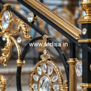 Unique Interior Brass Crystal Railings CR-1593