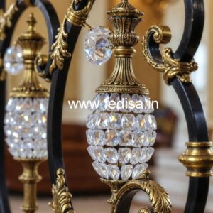 Brass Crystal Railings for Duplex Staircase CR-1598