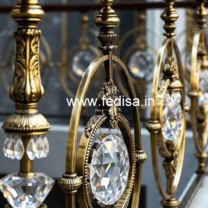 Stylish Golden Brass Crystal Railings CR-1599